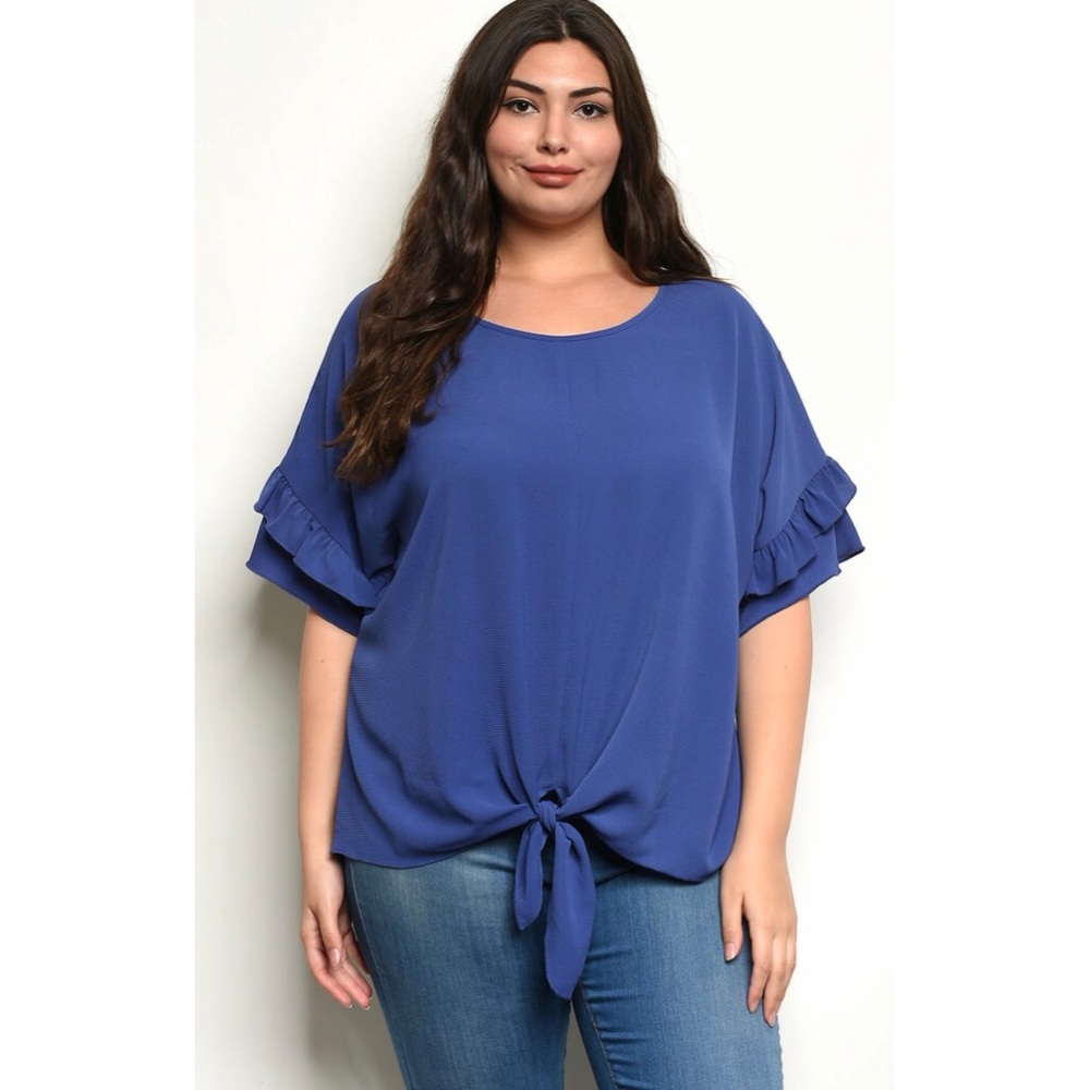 Indigo Tie Waist Top